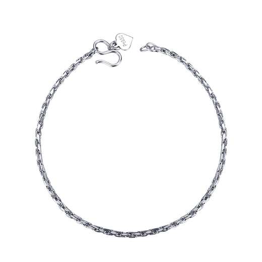 Pt.Charm platinum bracelet pt950 women's Korean style simple personality niche design platinum bracelet for Valentine's Day for girlfriend, chain length 16+3cm, ready stock 6.4-6.5g