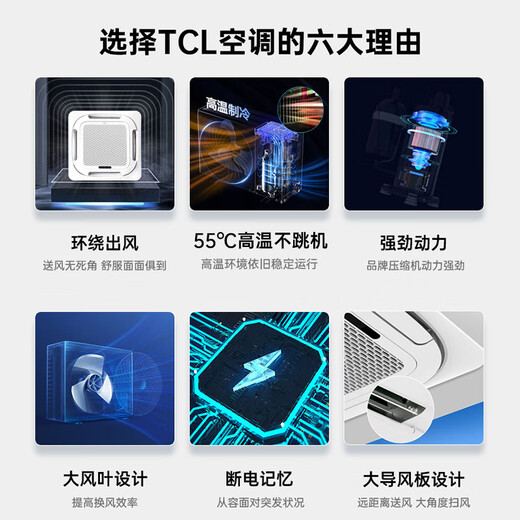 TCL central air conditioner 10 HP one to two, one to three, one to four four-day ceiling air conditioner multi-split commercial air conditioner DC inverter first-level energy efficiency embedded ceiling machine 11 HP first-level energy efficiency one-to-four inverter ceiling air conditioner