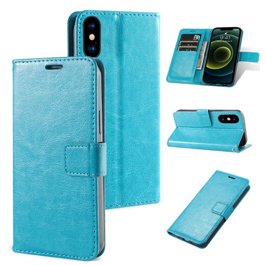 Case de protection de Peno Apple x Iphonex Max Téléphone Flip-Fall Cuir Case xr Ensemble entièrement le boîtier Soft Soft Brown Apple X / XS