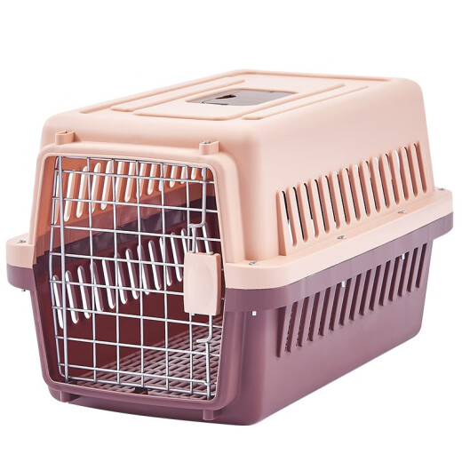 Pet terminal [with diaper board] pet air box cat air transport bag cat cage outing cat cage cat bag large trolley case [90% customer recommendation] coffee color 12Jin [Jin equals 0.5 kg] pet inside