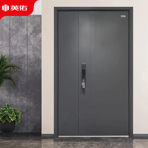 英佑门业甲级防盗门家用入户门安全门进户门暗装铰链加高门楣智能门锁 Y9702机械锁 2150*1160子母门