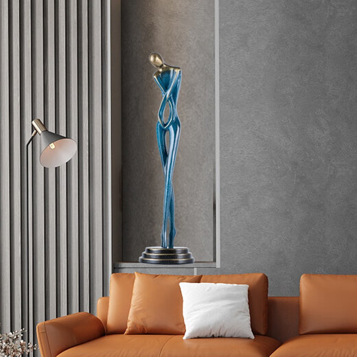 Bai Decoration Modern Sculpture Ornament Creative Abstract Figure Art Entrance Living Room TV Cabinet Decoration Du Fang Zi Appreciation (Champagne Gold 70cm)