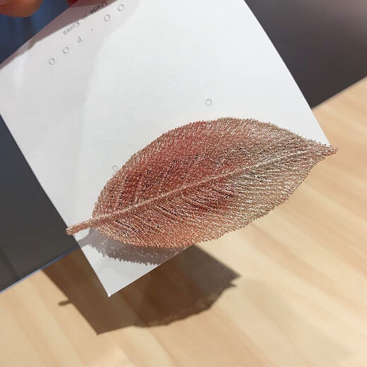 Yanxiang Korean style broken hair clip, fresh girly embroidered leaf bangs clip BB clip, elegant gradient broken hair clip, side clip, leaf style hair clip, 3-piece set