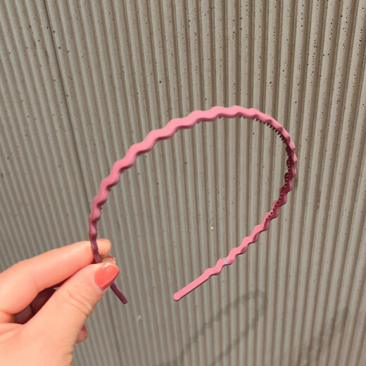 Early frosted wavy thin hair hoop for women's summer all-match bangs hairpin Korean style high skull face hoop hair headband hair accessories black