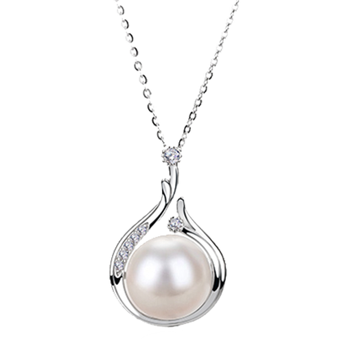 EothS925 Silver Freshwater Pearl Necklace Women's Clavicle Chain Necklace 2022 New Model Pendant Single Jewelry for Girlfriends and Mothers as Birthday Gifts for Elders 925 Silver Freshwater Pearl Necklace