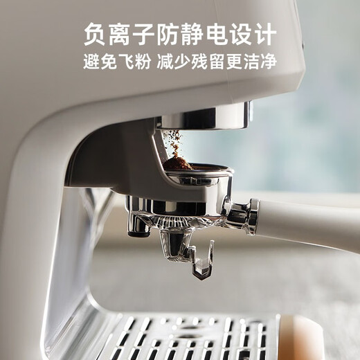 柏翠意式咖啡机家商用全半自动研磨一体机小型浓缩奶泡机双泵双炉 PE3899 节日礼物 星光海盐白（ 下单前咨询送惊喜赠品 ）