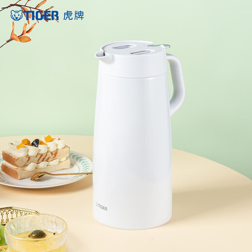 TIGER Thermos Kettle 304 Stainless Steel Fashion Insulation/Cool Kettle PWO-A20C-W White 2L