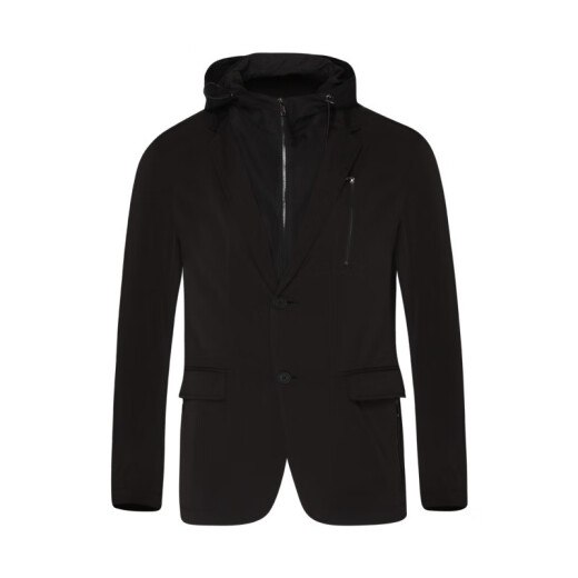 Jinba men's K-Boxing suit men's autumn men's business casual jacket single suit removable hood suit top FOFA3187 black 50