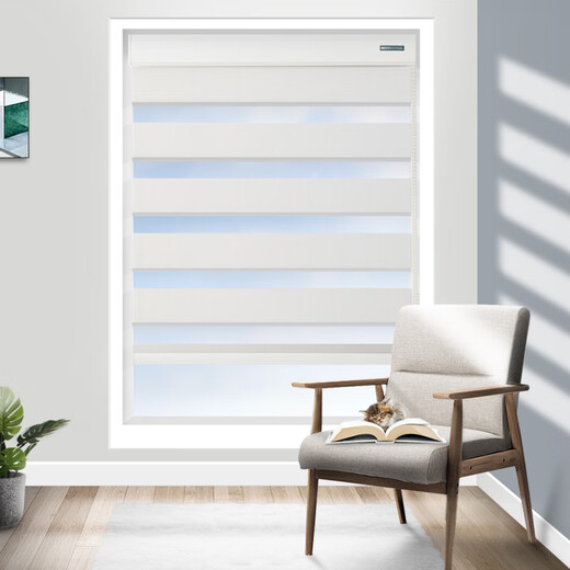 Mernai soft gauze roller blind curtain waterproof and environmentally friendly lifting blackout bathroom bedroom bathroom fabric luxury curtain cover customization 8023 luxury thickened full blackout beige no punching type / per square