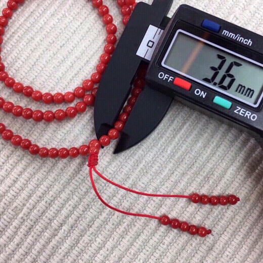 Zhaohao Coral Bracelet 6mm Buddha Beads Round Bead Bracelet Color Dark Red 3.5-4mm 10.5g