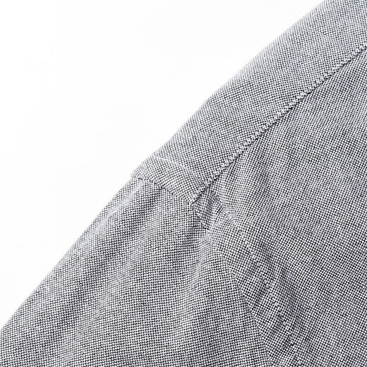 与狼共舞【100%棉】轻商务休闲男士长袖衬衫轻正装 015深灰 170 