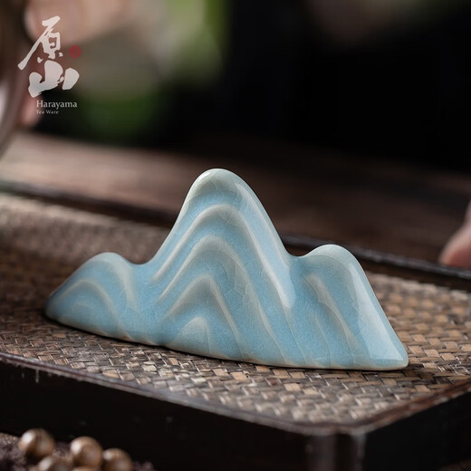 Yuanshan intangible cultural heritage Ru kiln Ru porcelain tea pet ornaments Xiaoshan handle ornaments