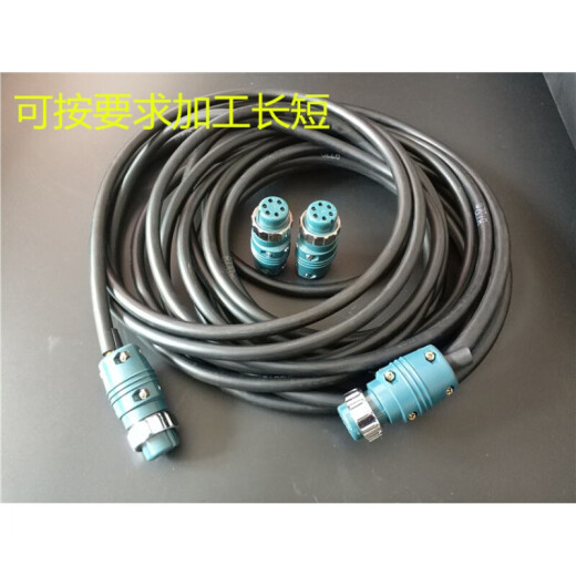 Meng Qianer two-wire welding machine control line six-seven-core gas-shielded welding machine connection signal line 3 meters + two-end six-core plug