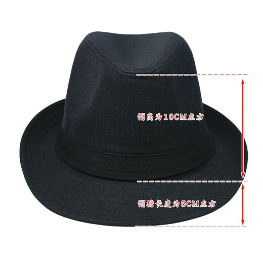 Woodpecker Brand Top Hat Men Middle-aged and Elderly Spring and Autumn British Siren Hat Middle-aged Gentleman Hat Summer Black Small Top Hat Men's Top Hat 1648 Four Seasons Top Hat, Navy Blue 58CM (size, generally suitable for adults)
