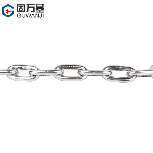 Guwanji 304 stainless steel multifunctional chain long and short ring chain lifting clothes drying dog swing guardrail anti-theft chain 8mmx11 separate chain