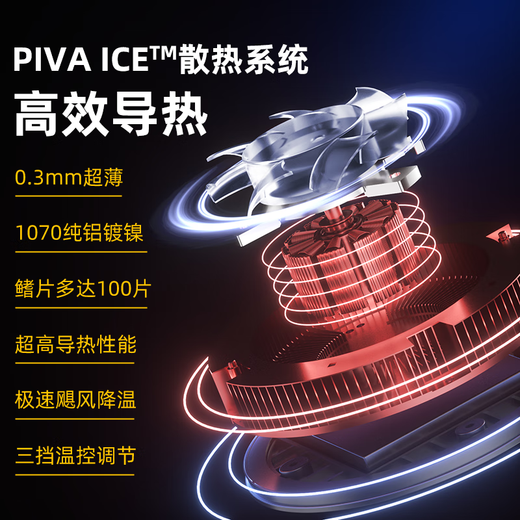 Piva tablet Ice Blade MAX magnetic radiator semiconductor refrigeration game chicken live broadcast cooling artifact suitable for Black Shark Xiaomi iqoo Huawei Apple refrigeration radiator [Ice Blade MAX set] Ice Blade max+45W charging head