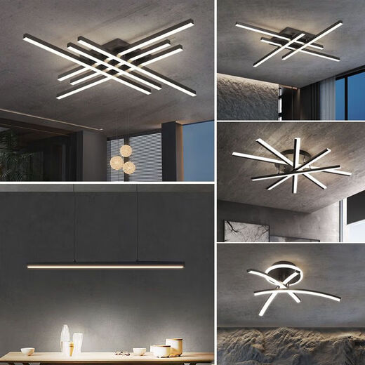 永智全屋灯具套餐三室两厅欧式客厅灯2024年新款简约现代大气高端led 黑色两室一厅A无极 三色