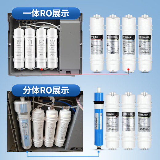 芯园 适用美d的净水器M6滤芯通用-75G MRC1592A MRC1695A机SN9986 套餐一：常换三支【PP+C1+C2】