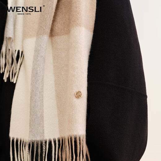 Wanshili cashmere scarf women's winter shawl warm thickened scarf to send girlfriend mother birthday gift box autumn half
