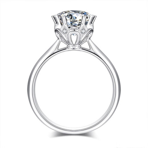 AVHE platinum ring D one carat laboratory-grown diamond straight-arm bud ring for wedding gift Chinese Valentine's Day platinum bud-grown diamond ring-30 points D color/VVS