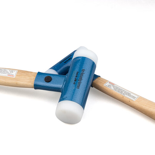 EXPLOIT industrial-grade installation hammer rubber hammer nylon non-elastic hammer steel pipe handle installation hammer 50mm