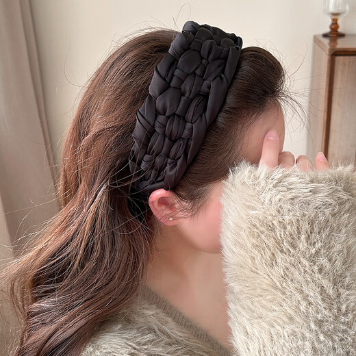 Zhuo Keke widened hairband women's hairpin 2025 new high-ceiling high-level sense when going out to cover white hair artifact headwear adult hair hole black wide edge