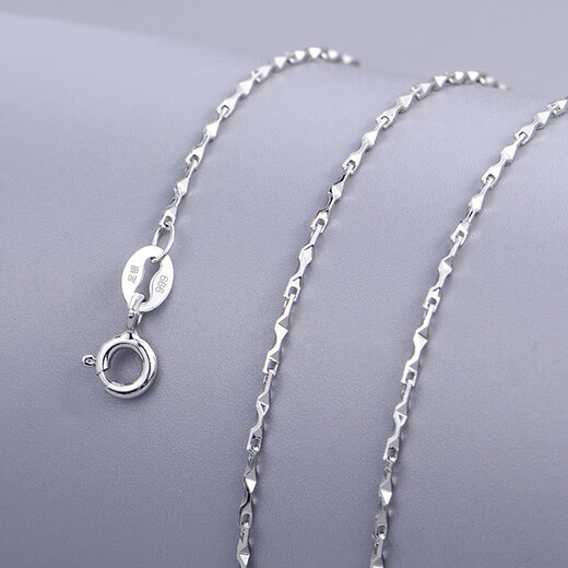 Crystal 999 Pure Silver Necklace Women's Silver Chain Single Chain No Pendant Clavicle Chain Naked Chain Plain Chain Student Necklace Thin Chain High-end Light Luxury