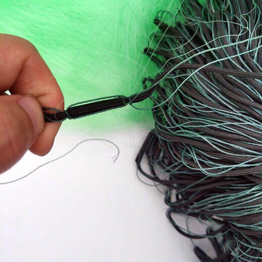 Guangtai weighted net rope that is not easy to tangle, fish net, wire mesh hanging net, three-layer fishing net, weighted sinking net, bottom fishing sticky fish net, weighted rope pendant 3 meters, 3 fingers, 100 meters, three-layer sinking net