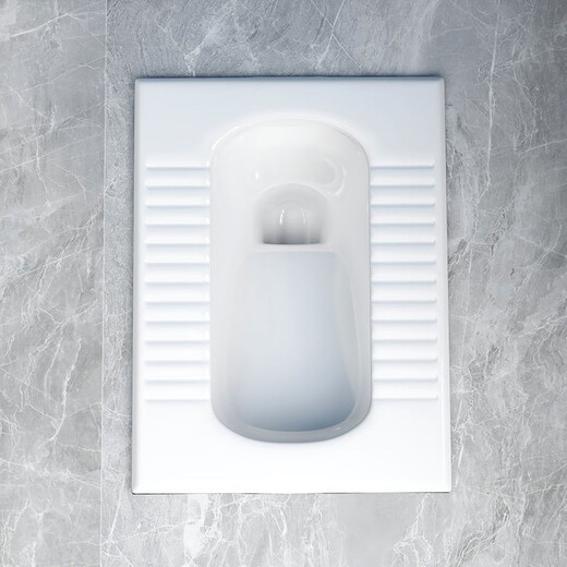 Ronglan squat toilet set household ceramic toilet squat pit with flush tank squat toilet bathroom toilet toilet squat toilet A model with S curve anti-odor rear drainage + water tank