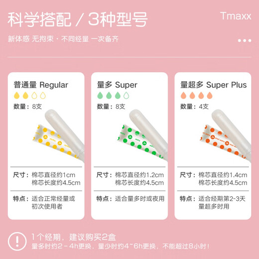 
Tmaxx short catheter type tampon menstruation tampon sanitary napkin stuffed cotton swab tampon aunt strip built-in (portable short catheter) a lot of * 3 boxes