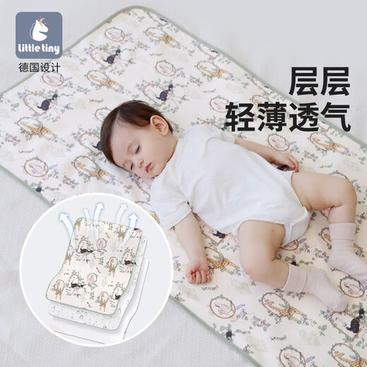 婴儿隔尿垫可水洗秋冬新生儿宝宝春防水儿童尿布片 雪兔仙境 60x80cm