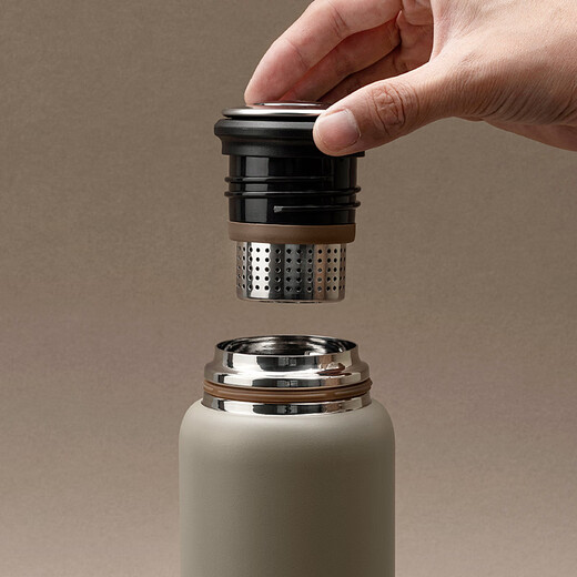 Mr. Stew's new insulated cup 316 stainless steel stuffy tea cup with car travel stew tea cup custom made tea cup pine apricot 550ml ceramic coating intelligent temperature display