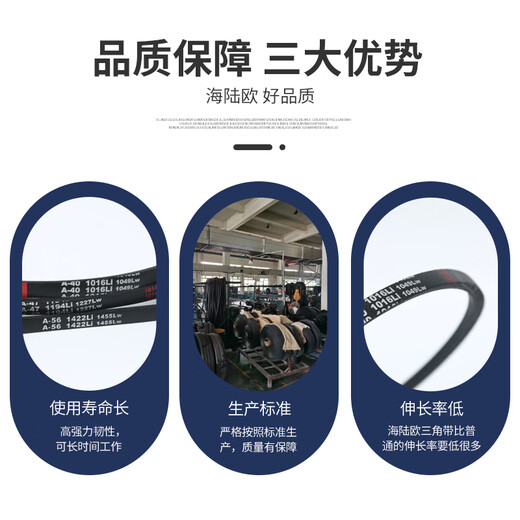 Suitable for sea, land and European triangle belt type A A1245-A2413 rubber transmission belt type B type C type D industrial machine tooth A 1750