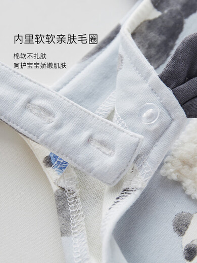 OAK FAMILY Baby Sweatshirt, Spring and Autumn Newborn Overalls, Female Baby Cover Pants, Panda Bear - Overalls 73cm
