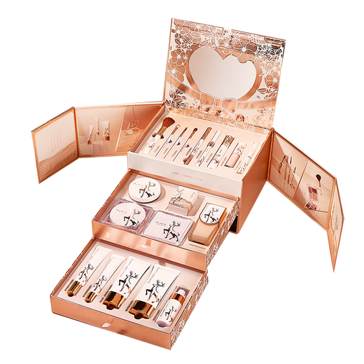 HLOFF Neujahrsgeschenk Yulu You You Make-up-Geschenkbox Kosmetik Komplettset Lippenstift Geburtstagsgeschenk für Freundin und Frau Praktisches Yulu Zhenqing High-Definition-Make-up-Box-Make-up-Set 221,8 g