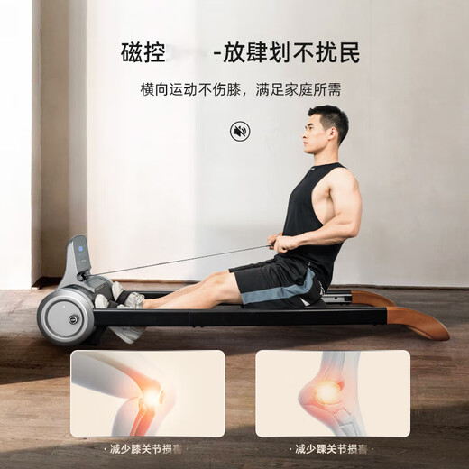 Lin Yilun recommends the Reao magnetic resistance rowing machine for home aerobics, dual-track foldable storage, multi-functional indoor fun rowing for men and women, the same model as the fitness star's home Schneider magnetic resistance rowing machine (delivered to your home)