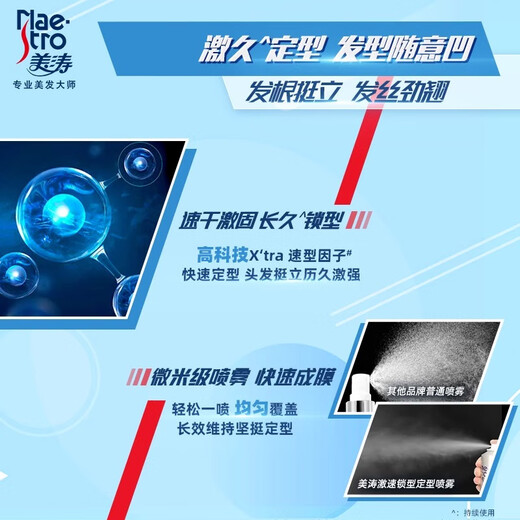 Maestro Styling Spray, feuchtigkeitsspendendes Formgel, erfrischender und flauschiger Stylingschlamm, duftendes Haarwachs, starkes Styling, Trockengel, Quick Lock, 300 ml