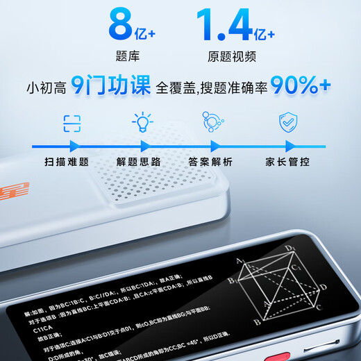 Haojixing 4-inch English reading pen scanning dictionary translation learning machine early education machine primary school high artifact learning 128G luxury 128GB full science + accurate search questions