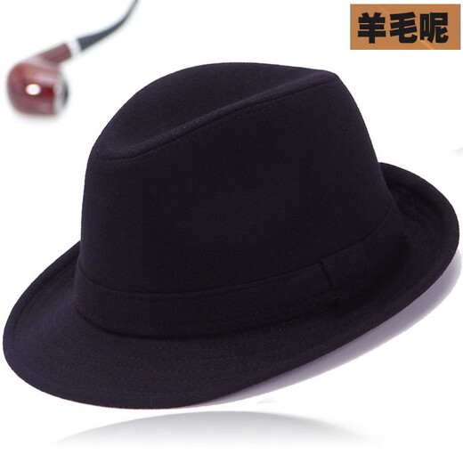 Old man's top hat men's winter thickened and warm old man's hat old man's grandfather Shanghai beach old man's hat men's dad black minimum size 56 cm hat circumference