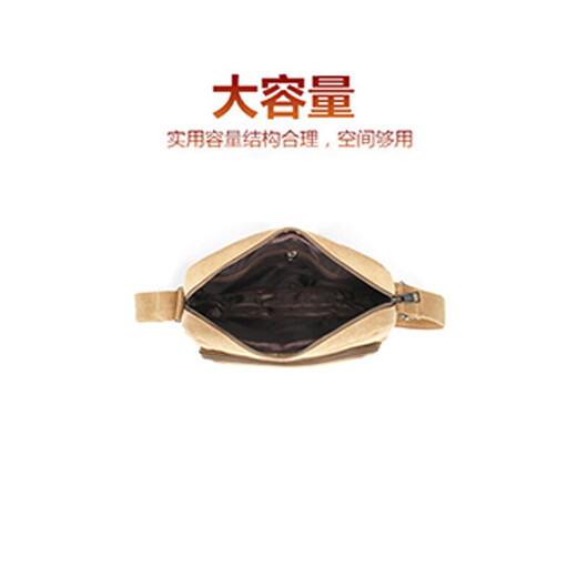 Harvest Electrician Bag Tool Bag Canvas Bag Shoulder Crossbody Bag Multifunctional Thickened Heavy Duty Wear-Resistant Repair Kit Plumber Electrician Large Thickened One Shoulder Canvas Horizontal Zipper Brown