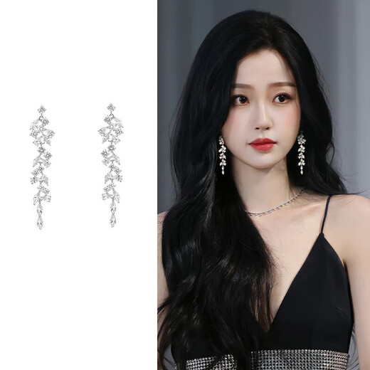 Yinyu high-end earrings for women, tassel long leaf earrings, earrings, ladies temperament earrings, birthday gifts for girlfriends, tassel long earrings