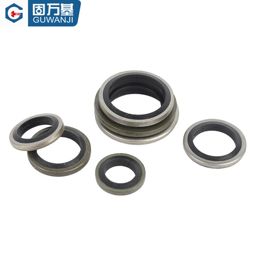Guwanji JB982 combination gasket gasket nitrile metal gasket seal ring oil pipe screw seal oil seal 6-16 small repair kit set (100 pieces)