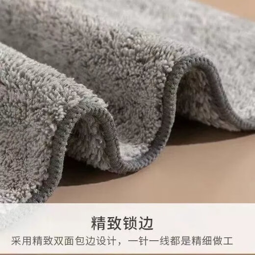 Jidaocook thickened bamboo charcoal fiber dishcloth, kitchen rag, oil-free, non-stick, lint-free, water-absorbent dish towel for scouring pad, thick seam bamboo charcoal 30*30cm, 5 pack, strong water absorption + non-stick