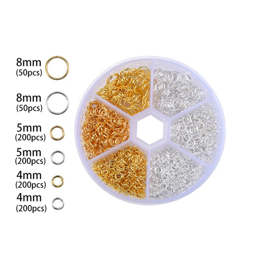 OSRO diy open ring connecting ring earrings bracelet necklace buckle connector handmade material package gold 6 Specifications + box