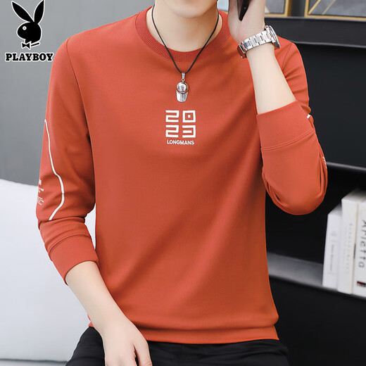 Playboy (PLAYBOY) sweatshirt men's spring coat trendy round neck long-sleeved T-shirt men's casual loose top