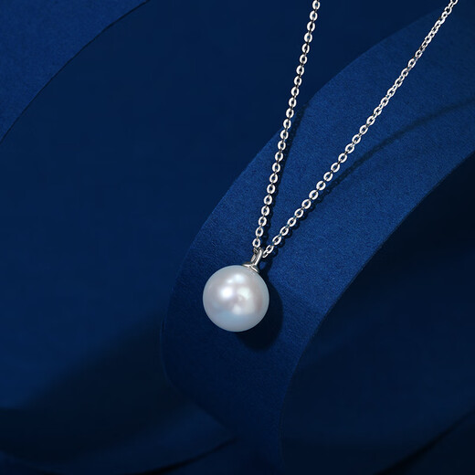 千叶珠宝18K金淡水珠坠珍珠颈饰新年礼物女新款送女友生日礼物