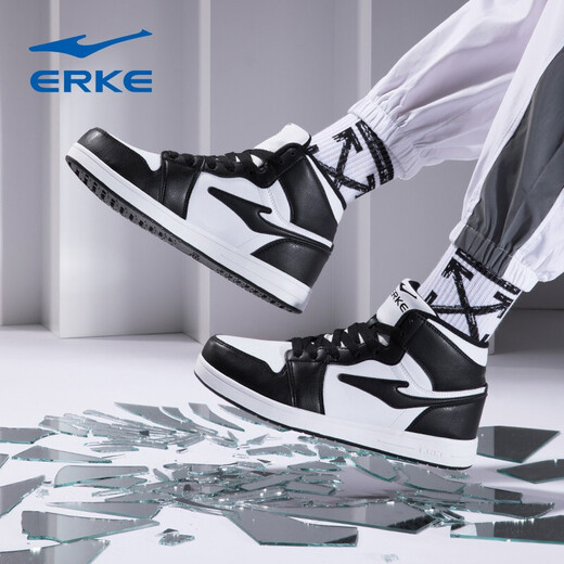 Hongxing Erke Men's Shoes New Running Shoes Casual Skateboard Shoes Versatile Sports Shoes 51117401103 Black 41