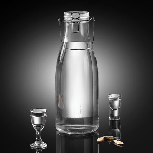 Baijie bubble wine container wine bottle empty bottle white wine bottle special bottle buckle milk tea bottle sealed wine jug wine jar to store wine