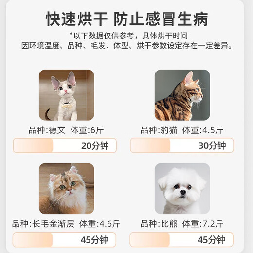 勒驰智能恒温宠物烘干箱宠物烘干机猫咪烘干箱全自动吹毛机狗狗烘干机 经典款 90L+三面出风+过热保护