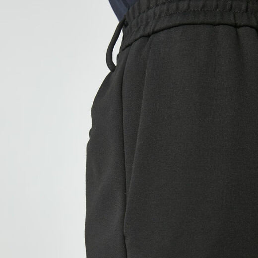 Jinba pantalones informales versátiles para viajes de negocios de otoño para hombre pantalones rectos con cordón elástico para correr de negocios para hombre | BCKG3527 Negro 34 34